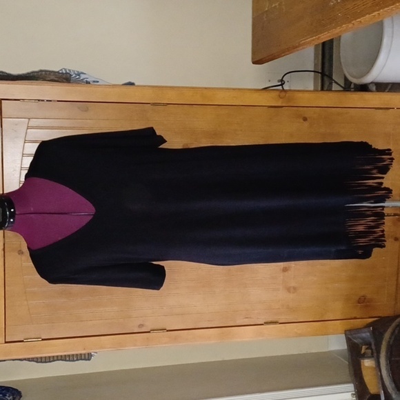 KAREN KANE BLACK MIDI DRESS. MADE IN THE USA - Picture 1 of 6